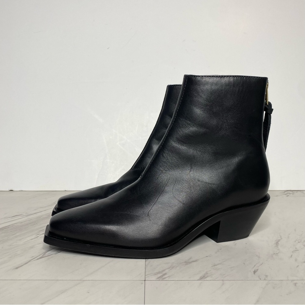 All Saints Lenora Black Leather Bootie 8 - Picture 14 of 14